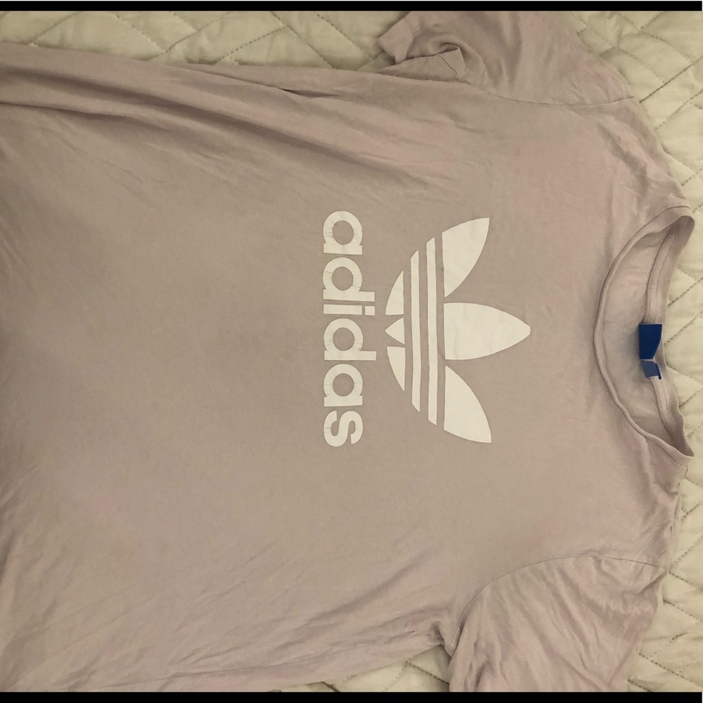 Adidas faded purple t shirt